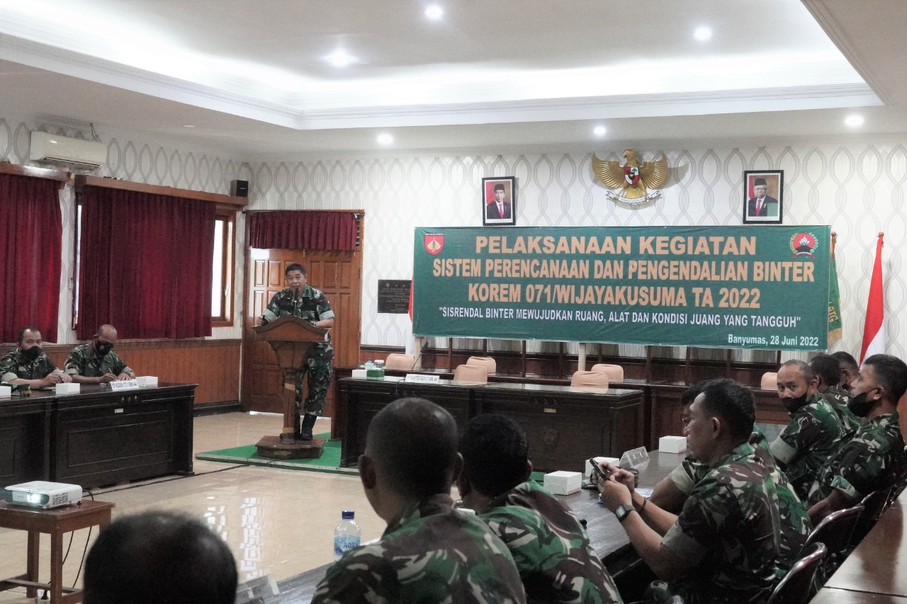 Sinergikan Program Binter, Korem 071/Wijayakusuma Gelar “Sisrendal Binter”