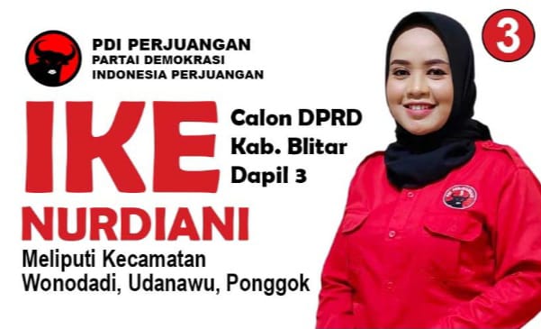 Ike Nurdiani Caleg dari PDIP Kabupaten Blitar, Maju Dari Dapil 3